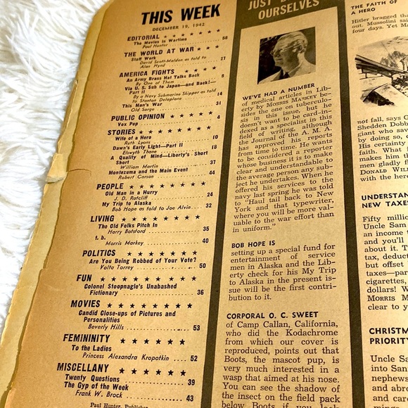 GERRYMANDERING LIBERTY MAGAZINE December 1942 World War 2 Christmas Vintage GUC - Picture 8 of 13